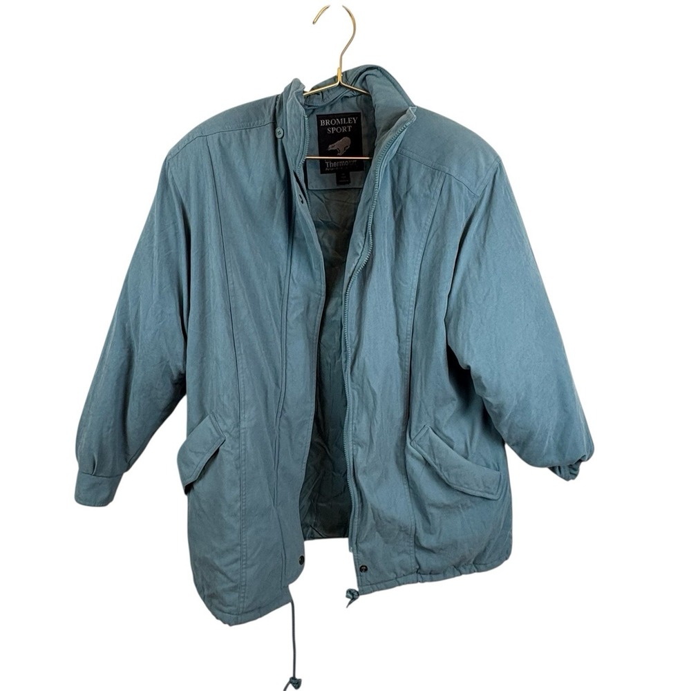 Vintage Bomber‎ Jacket Men's Blue 80's Bromley Sport Thermoloft Size M